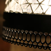 Hanging Mosaic Dome Lamp in White, Open Bottom