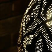 Hand-Punctured Nickel-Plated Brass Hanging Lamp