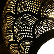 Hand-Punctured Nickel-Plated Brass Hanging Lamp