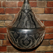 Hand-Punctured Nickel-Plated Brass Hanging Lamp
