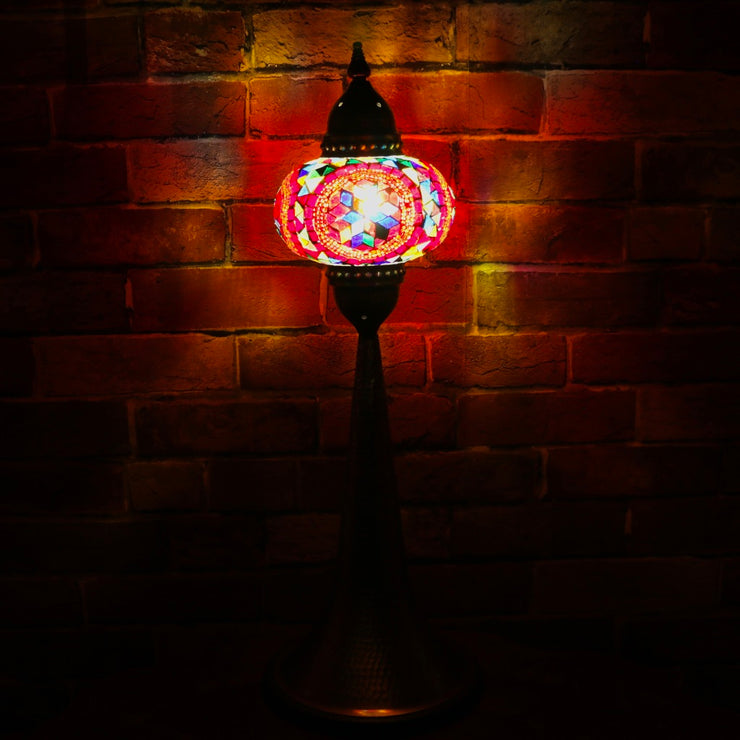 Mosaic Table Lamp in Red and MultiColors, 5 Styles Available