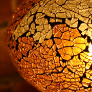 Crackle Glass Table Lamp in Amber, 5 Styles Available