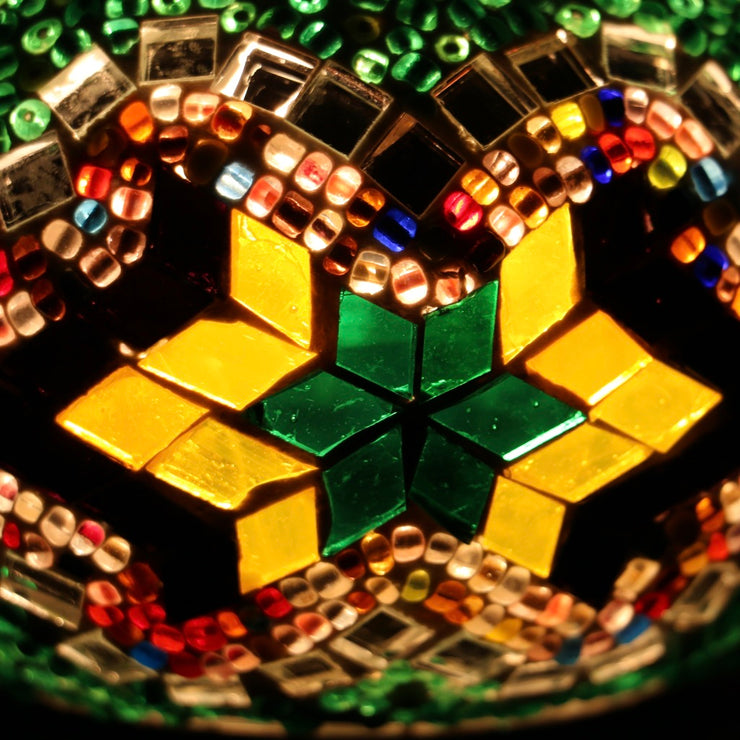 Mosaic Table Lamp in Green & MultiColors