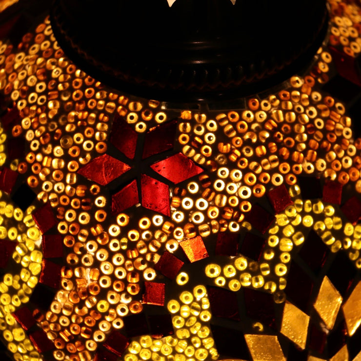 Mosaic Table or Floor Lamp in Amber