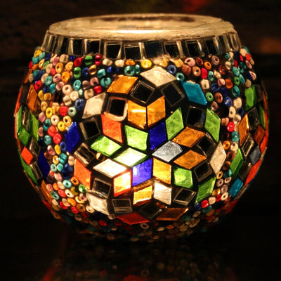 Mosaic Candleholder in MultiColors