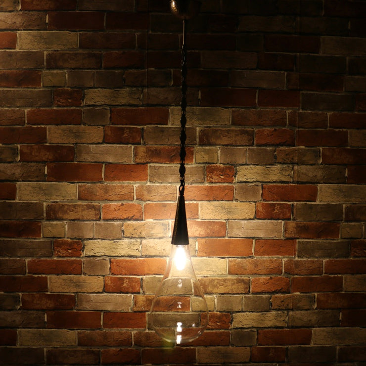 Hanging Hand-Blown Clear Glass Globe