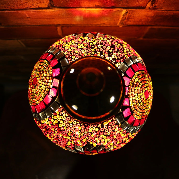 Mosaic Table Lamp in Red & Orange, 5 Styles Available